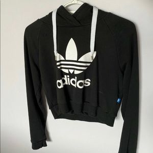 Women’s adidas black crop top sweater
